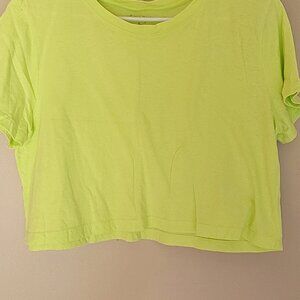 Super cute lime green womens crop top size large